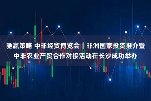 驰赢策略 中非经贸博览会｜非洲国家投资推介暨中非农业产贸合作对接活动在长沙成功举办
