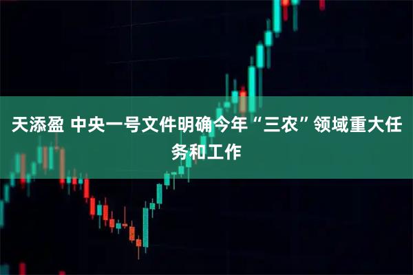 天添盈 中央一号文件明确今年“三农”领域重大任务和工作